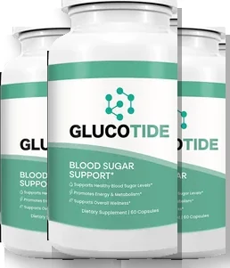 Glucotide 3-bottle 90-day blood sugar supplement pack